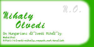 mihaly olvedi business card